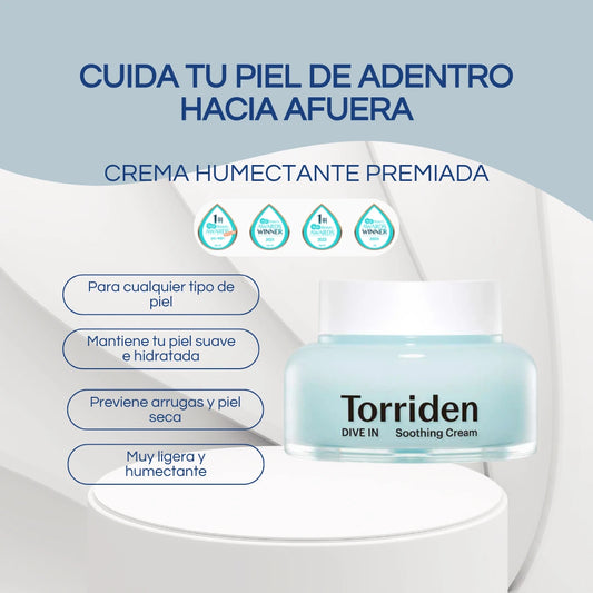 Crema hidratante Torriden Dive In Soothing Cream con Ácido Hialurónico 100ml