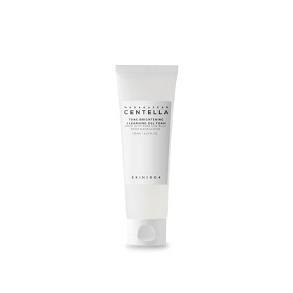SKIN1004 Tone Brightening Cleansing Gel Foam 125ml tube for gentle and illuminating skincare.