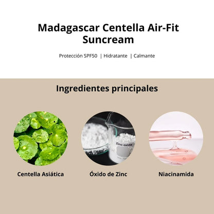 Bloqueador Solar Skin1004 Madagascar Centella Air-Fit Suncream 50ml