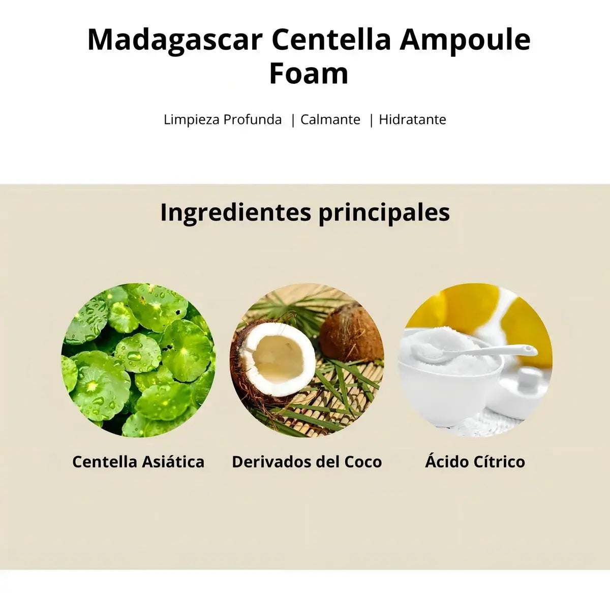 Espuma Limpiadora Skin1004 Madagascar Centella Ampoule Foam 125ml