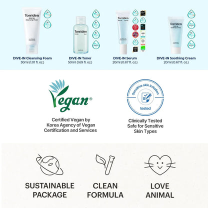 Kit Rutina Hidratante Mini Torriden Dive-In